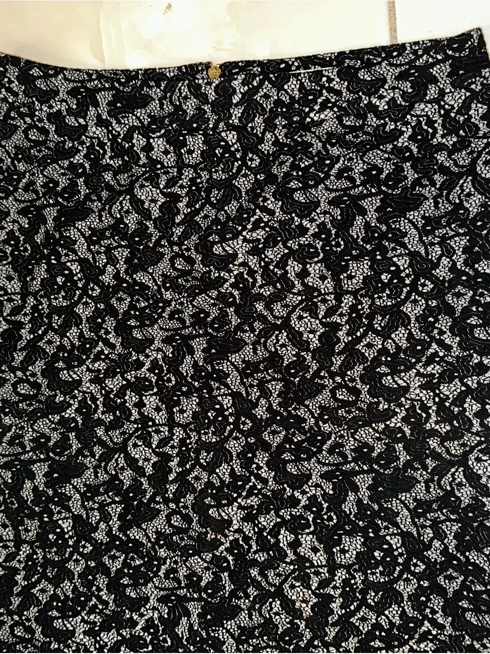 Michael Kors Black and Gray Patterned Skirt